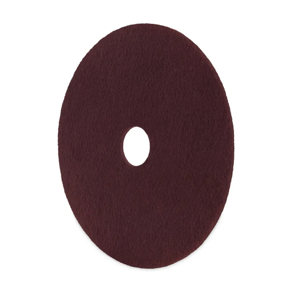 Outlet 16 in. Diameter Deep Scrub Pads - Maroon (10/Carton) Cleaning & Janitorial Supplies