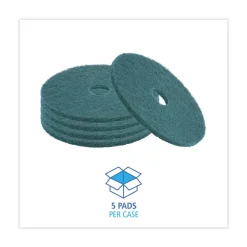 Sale 18 in. Diameter Heavy-Duty Scrubbing Floor Pads - Green (5/Carton) Cleaning & Janitorial Supplies