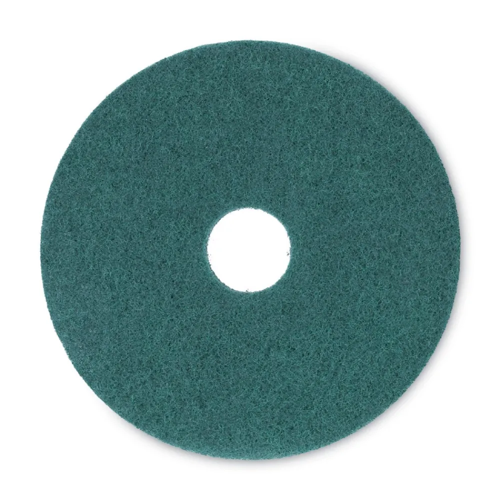 Best 16 in. Diameter Heavy-Duty Scrubbing Floor Pads - Green (5/Carton) Cleaning & Janitorial Supplies