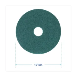 Best 16 in. Diameter Heavy-Duty Scrubbing Floor Pads - Green (5/Carton) Cleaning & Janitorial Supplies