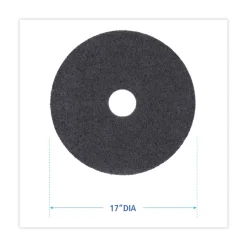 Clearance 17 in. Diameter High Performance Stripping Floor Pads - Black (5/Carton) Cleaning & Janitorial Supplies
