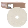 17 in. Diameter Natural Burnishing Floor Pads - White (5/Carton) Cleaning & Janitorial Supplies