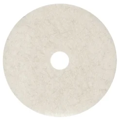 17 in. Diameter Natural Burnishing Floor Pads - White (5/Carton) Cleaning & Janitorial Supplies