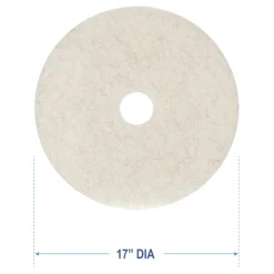 17 in. Diameter Natural Burnishing Floor Pads - White (5/Carton) Cleaning & Janitorial Supplies