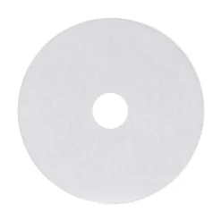 Online 17 in. Diameter Polishing Floor Pads - White (5/Carton) Cleaning & Janitorial Supplies