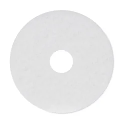 Clearance 15 in. Diameter Polishing Floor Pads - White (5/Carton) Cleaning & Janitorial Supplies