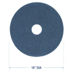16 in. Diameter Scrubbing Floor Pads - Blue (5/Carton) Cleaning & Janitorial Supplies