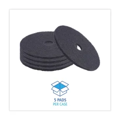 Discount 20 in. Diameter Stripping Floor Pads - Black (5/Carton) Cleaning & Janitorial Supplies