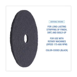 Discount 20 in. Diameter Stripping Floor Pads - Black (5/Carton) Cleaning & Janitorial Supplies