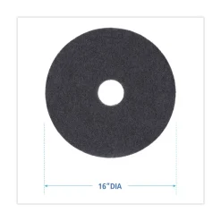 Clearance 16 in. Diameter Stripping Floor Pads - Black (5/Carton) Cleaning & Janitorial Supplies