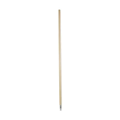 Sale 1.13 in. Diameter x 60 in. Handle Length Metal Tip Threaded Hardwood Broom Handle - Natural Cleaning & Janitorial Supplies