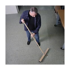 Sale 1.13 in. Diameter x 60 in. Handle Length Metal Tip Threaded Hardwood Broom Handle - Natural Cleaning & Janitorial Supplies