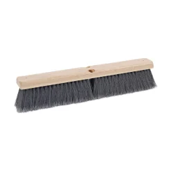Hot 3 in. Gray Flagged Polypropylene Bristles 18 in. Brush Floor Brush Head Cleaning & Janitorial Supplies
