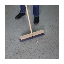 Hot 3 in. Gray Flagged Polypropylene Bristles 18 in. Brush Floor Brush Head Cleaning & Janitorial Supplies