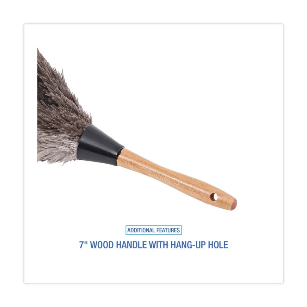 Discount 7 in. Handle Professional Ostrich Feather Duster Cleaning & Janitorial Supplies