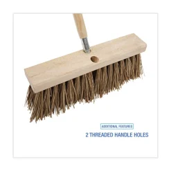 6.25 in. Palmyra Fiber Bristles 16 in. Brush Street Broom Head - Brown Cleaning & Janitorial Supplies