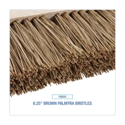 6.25 in. Palmyra Fiber Bristles 16 in. Brush Street Broom Head - Brown Cleaning & Janitorial Supplies