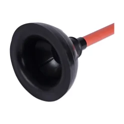 Sale 18 in. Plastic Handle Toilet Plunger for 5-5/8 in. Bowls - Red/Black Drain Cleaning