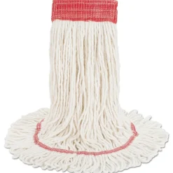 Online 5 in. Super Loop Cotton/Synthetic Fiber Wet Mop Head - Large, White (12/Carton) Cleaning & Janitorial Supplies