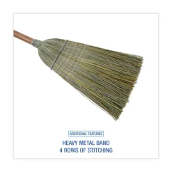 New 56 in. Warehouse Broom with Yucca/Corn Fiber Bristles - Natural Cleaning & Janitorial Supplies