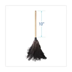 Outlet 10 in. Wood Handle Professional Ostrich Feather Duster Cleaning & Janitorial Supplies