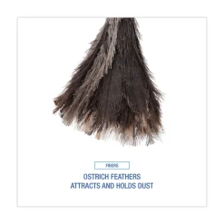 Sale 13 in. Wood Handle Professional Ostrich Feather Duster Cleaning & Janitorial Supplies