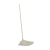 Hot 50 in. Wood Handle #24 Cotton Head Deck Mop - White (6/Carton) Cleaning & Janitorial Supplies
