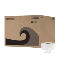 Outlet 3.2 in. x 525 ft. 2 Ply Septic Safe Jumbo Roll Bathroom Tissue - White (12/Carton) Paper & Dispensers