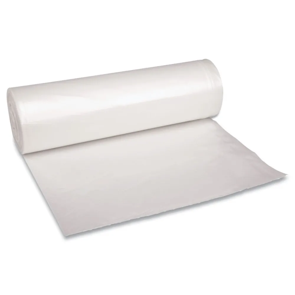 New 38 in. x 58 in. 60 gal. 1.4 mil Low Density Can Liners - Clear (100/Carton) Trash & Waste Bins