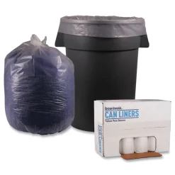 New 38 in. x 58 in. 60 gal. 1.4 mil Low Density Can Liners - Clear (100/Carton) Trash & Waste Bins