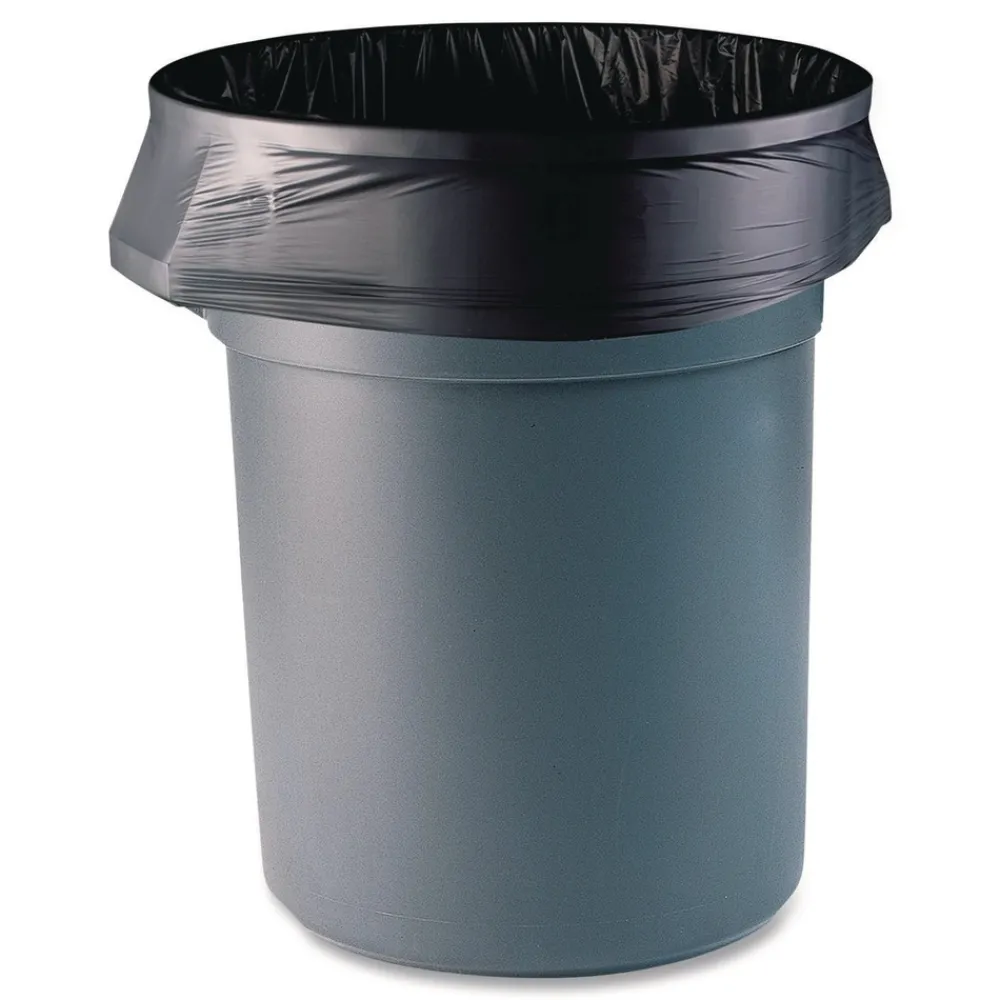 Best 38 in. x 60 in. 60 gal. 22 mic High-Density Can Liners - Black (150/Carton) Trash & Waste Bins