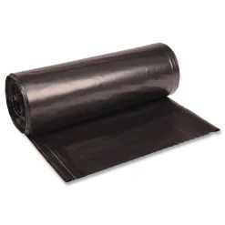 Hot 38 in. x 58 in. 60 gal. 2 mil Recycled Low-Density Polyethylene Can Liners - Black (100/Carton) Cleaning & Janitorial Supplies