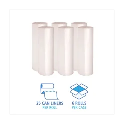 Sale 38 in. x 58 in. 60 gal. 19 mic High-Density Can Liners - Natural (150/Carton) Trash & Waste Bins