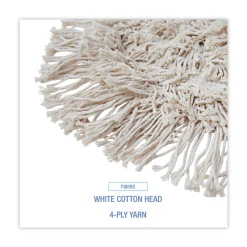 Hot 17.5 in. x 13.5 in. Cotton Wedge Dust Mop Head - White Cleaning & Janitorial Supplies