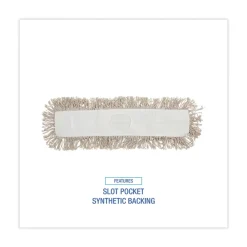 Hot 24 in. x 3 in. Cotton Dust Mop Head - White Cleaning & Janitorial Supplies