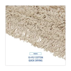 Hot 24 in. x 3 in. Cotton Dust Mop Head - White Cleaning & Janitorial Supplies