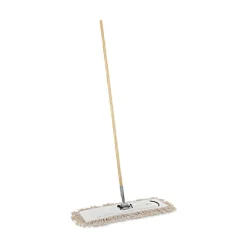 Clearance 24 in. x 5 in. Cotton Head 60 in. Wood Handle Cotton Dry Mopping Kit - Natural (1-Kit) Cleaning & Janitorial Supplies