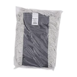 Sale 24 in. x 5 in. Disposable Cotton/Synthetic Cut End Dust Mop Head - White Cleaning & Janitorial Supplies