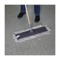Sale 24 in. x 5 in. Disposable Cotton/Synthetic Cut End Dust Mop Head - White Cleaning & Janitorial Supplies