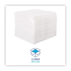 12 in. x 13 in. DRC Wipers - White (90 Bag, 12 Bags/Carton) Cleaning & Janitorial Supplies