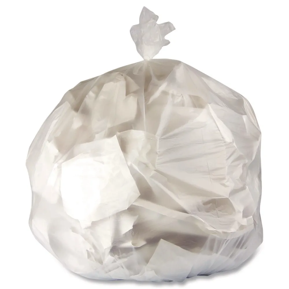 Online 43 in. x 48 in. 56-Gallon 16 mic. Perforated Roll High-Density Can Liners (200/Carton) Trash & Waste Bins