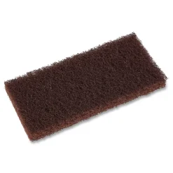 Online 4.62 in. x 10 in. Heavy-Duty Utility Pad - Brown (10/Carton) Cleaning & Janitorial Supplies
