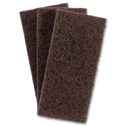 Online 4.62 in. x 10 in. Heavy-Duty Utility Pad - Brown (10/Carton) Cleaning & Janitorial Supplies