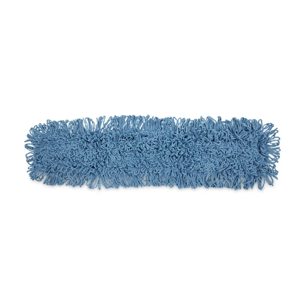 Best 36 in. x 5 in. Looped-End Cotton/ Synthetic Blend Dust Mop Head - Blue Cleaning & Janitorial Supplies