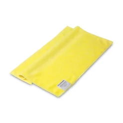 16 in. x 16 in. Microfiber Cleaning Cloths - Yellow (24/Pack) Cleaning & Janitorial Supplies
