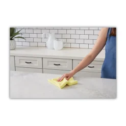 16 in. x 16 in. Microfiber Cleaning Cloths - Yellow (24/Pack) Cleaning & Janitorial Supplies