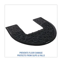 New 22 in. x 22 in. Non-Slip Rubber Commode Mat 2.0 Disposable Toilet Floor Mat - Black (6/Carton) Office Furniture & Lighting