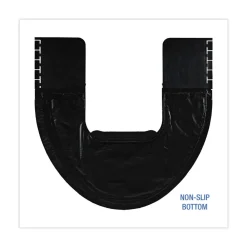 New 22 in. x 22 in. Non-Slip Rubber Commode Mat 2.0 Disposable Toilet Floor Mat - Black (6/Carton) Office Furniture & Lighting