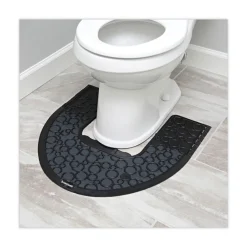 New 22 in. x 22 in. Non-Slip Rubber Commode Mat 2.0 Disposable Toilet Floor Mat - Black (6/Carton) Office Furniture & Lighting