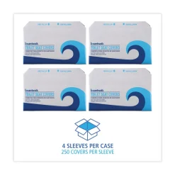 Sale 14.17 in. x 16.73 in. Premium Half-Fold Toilet Seat Covers - White (250/Sleeve, 4 Sleeves/Carton) Cleaning & Janitorial Supplies